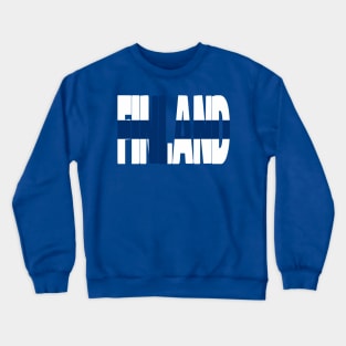 Finland flag stencil Crewneck Sweatshirt